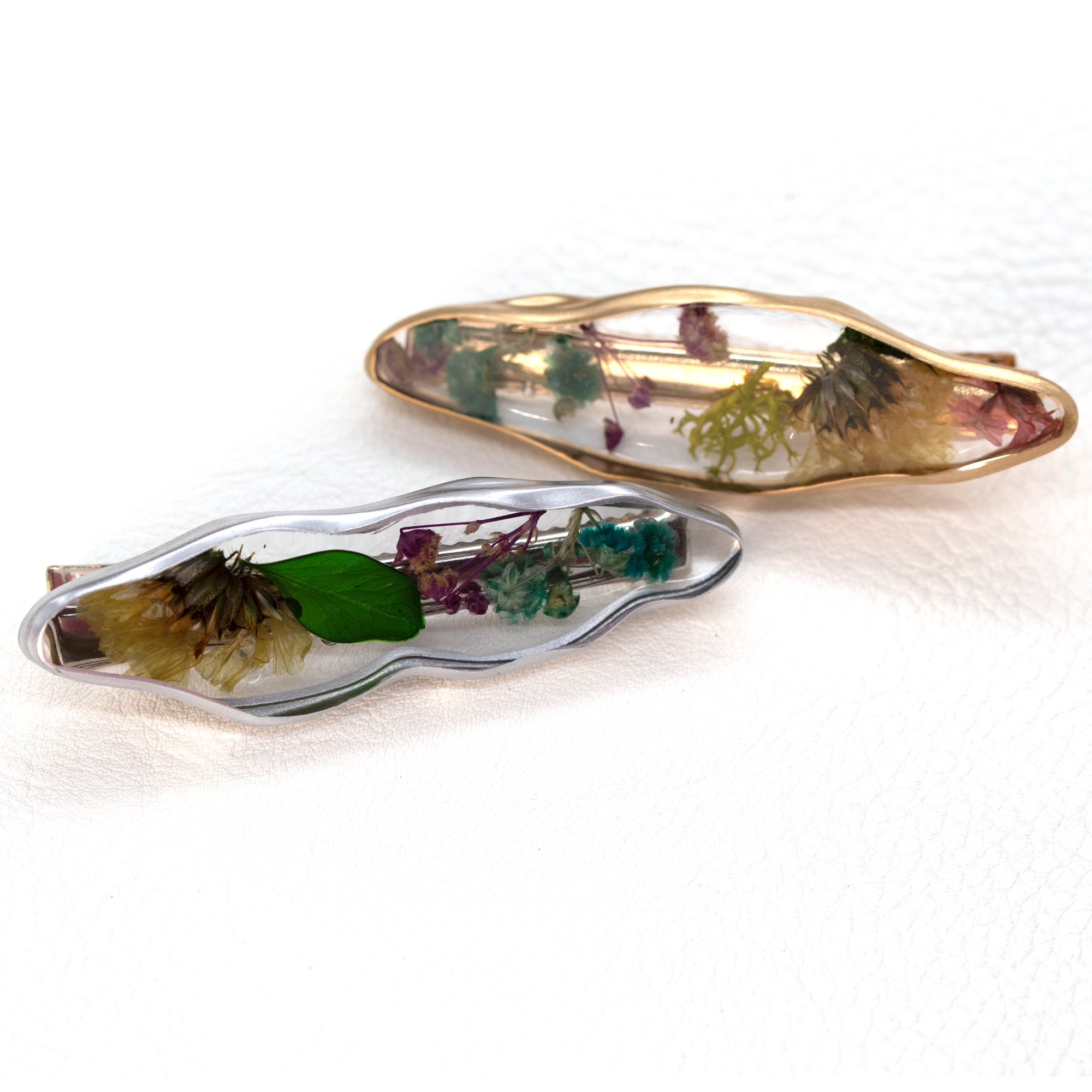 Botanical Flower Barrettes - Calico Unicorn