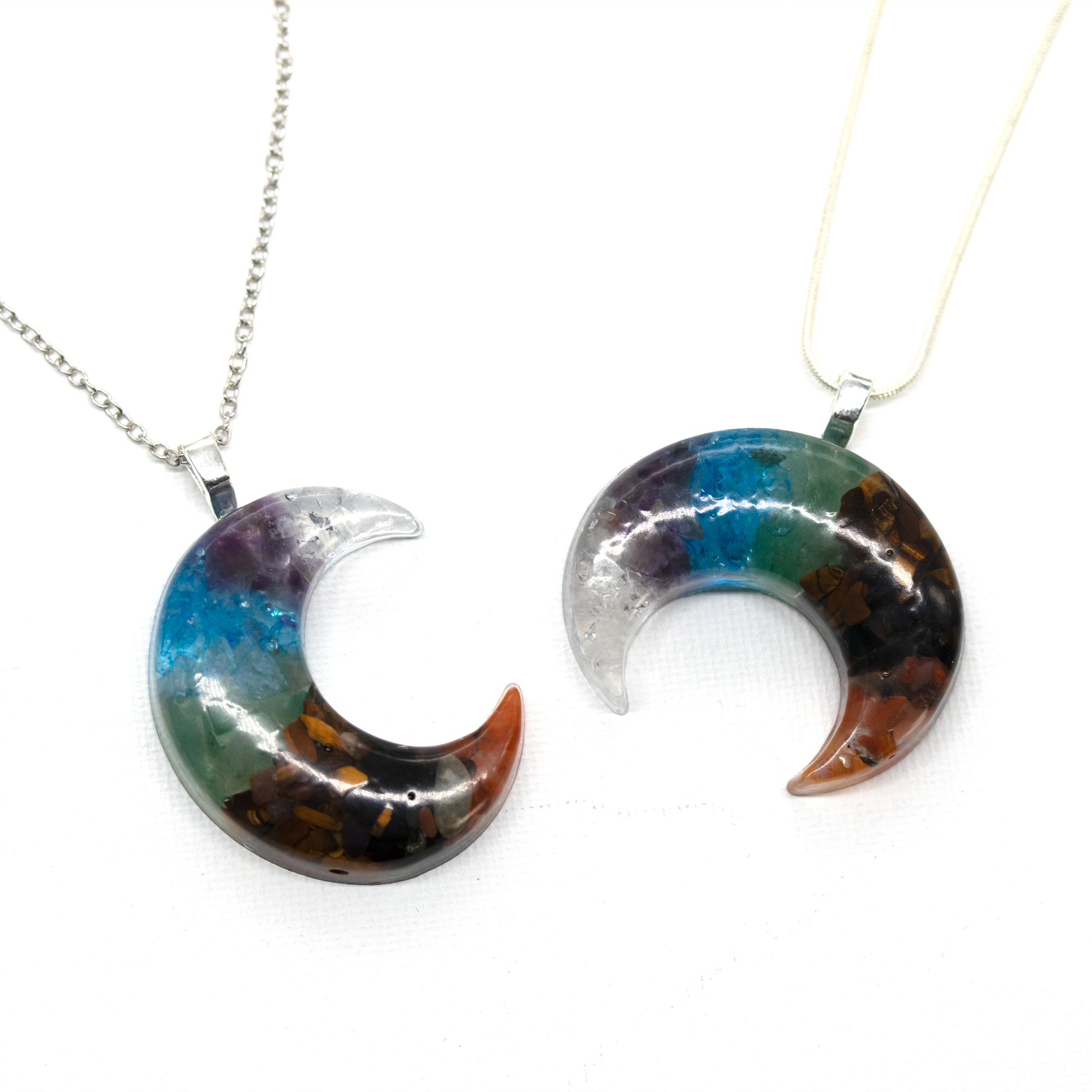 7 Chakra Moon Pendant