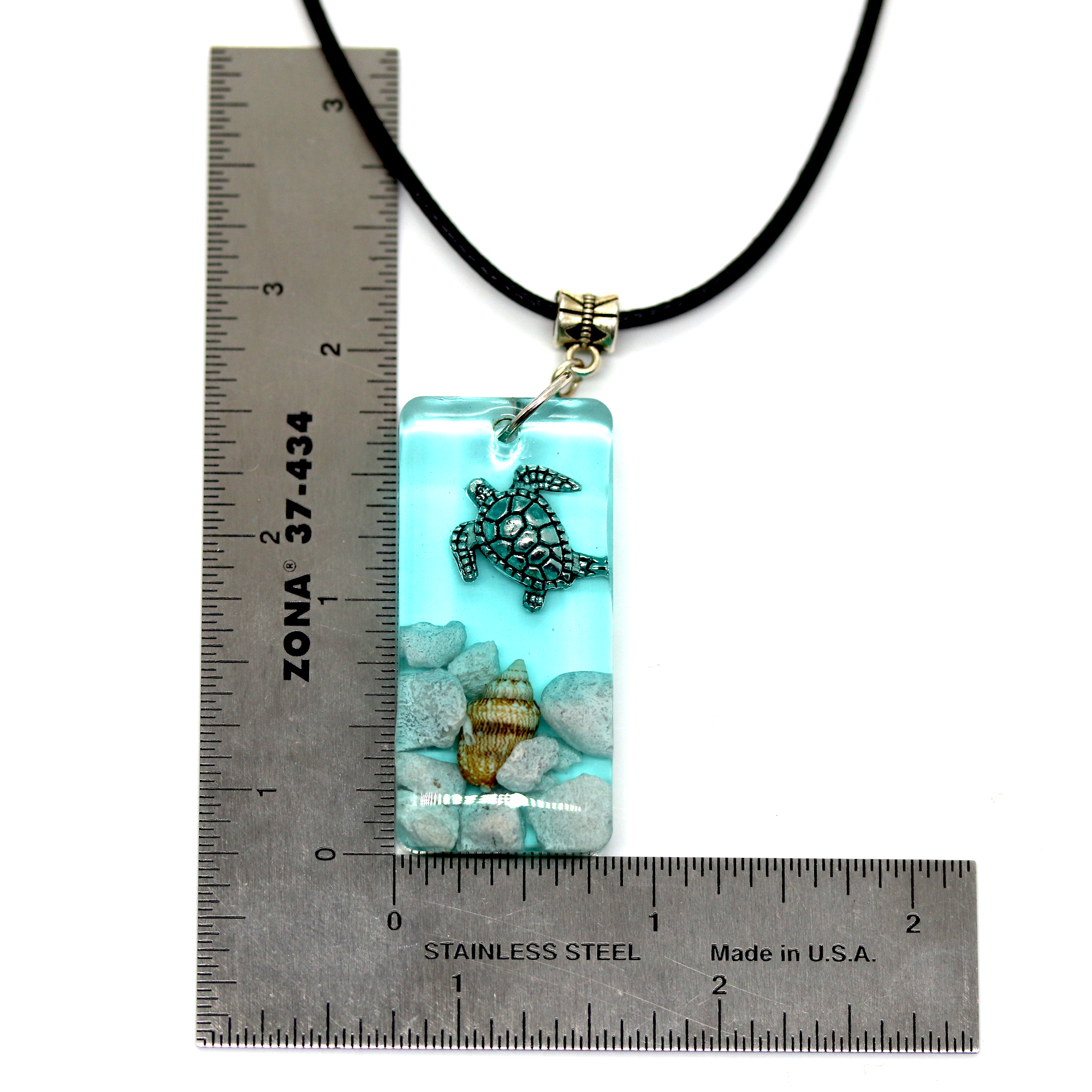 Turtle Underwater Seascape Pendant - Calico Unicorn