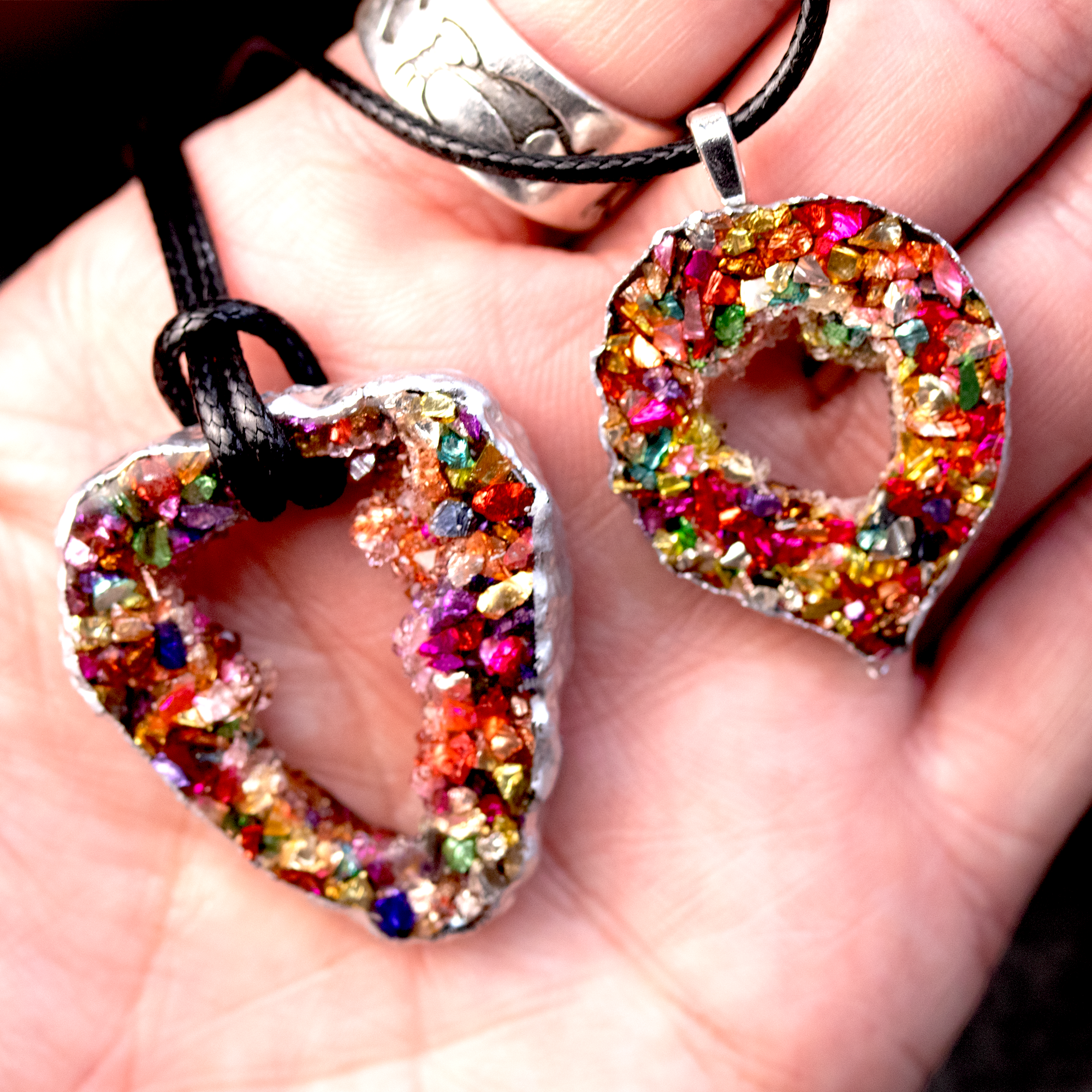 Rainbow Geode Pendant - Calico Unicorn