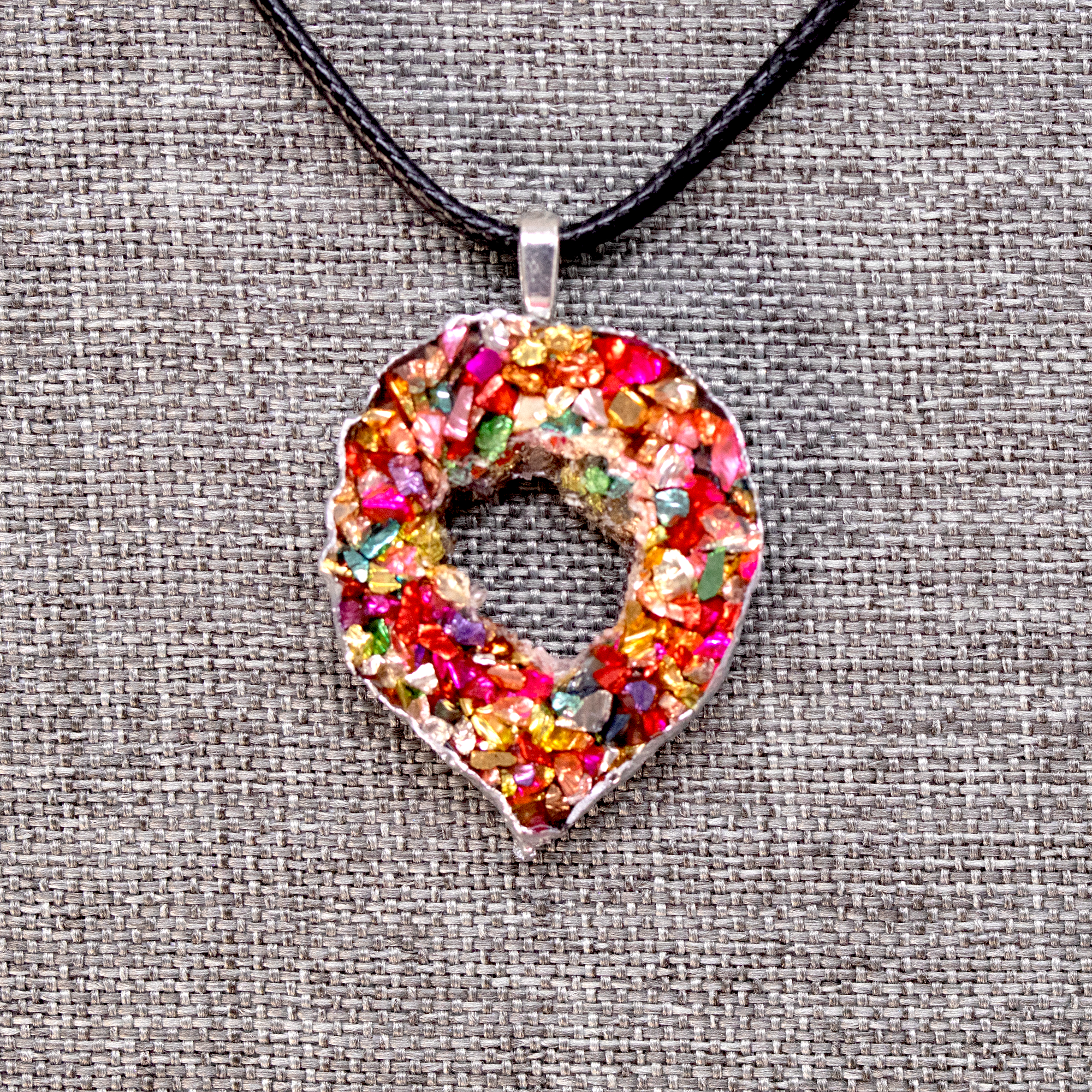 Rainbow Geode Pendant - Calico Unicorn