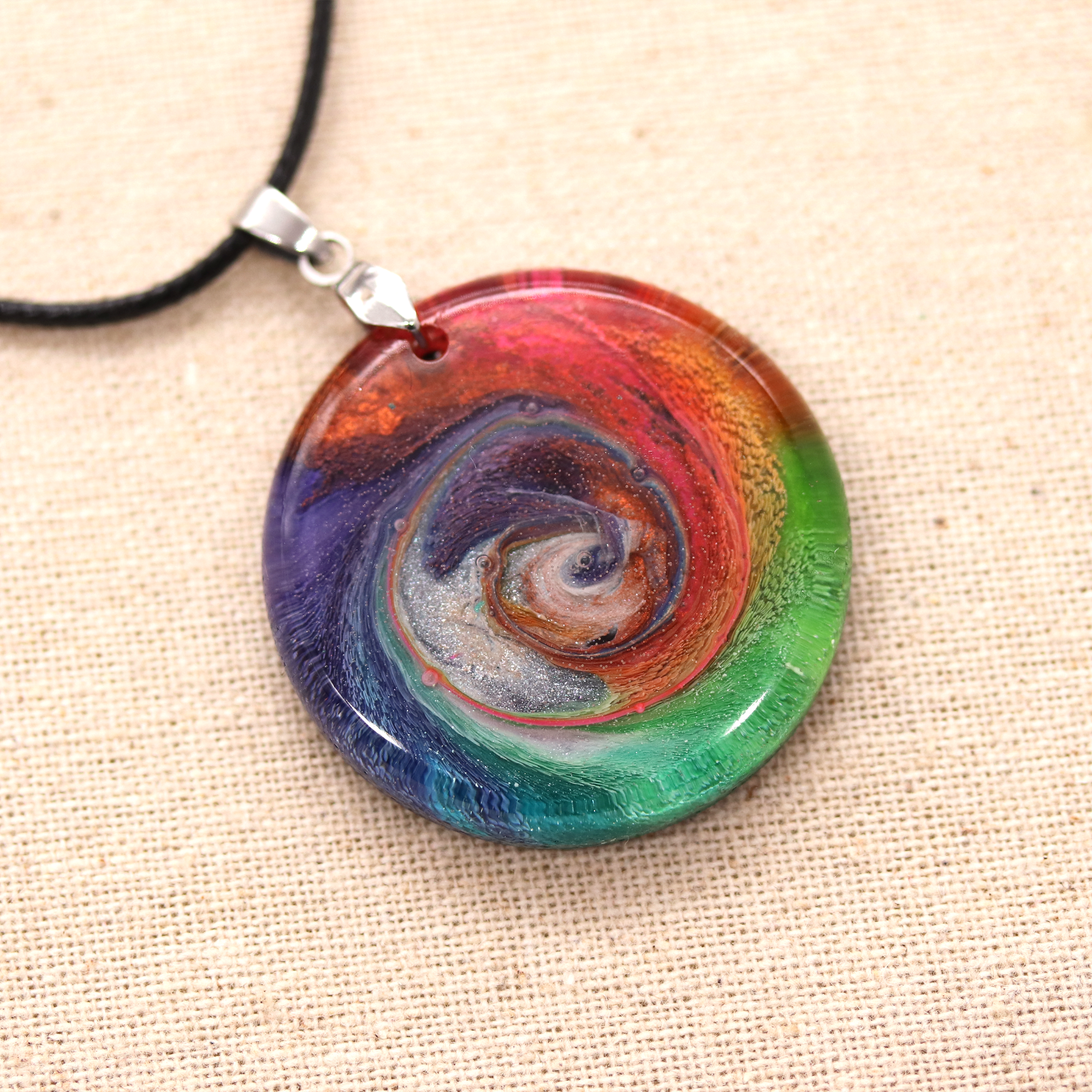 Rainbow Swirl Pendant - Your Choice image 6