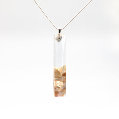 Minimalist Mother of Pearl Shell Bar Pendant image 3