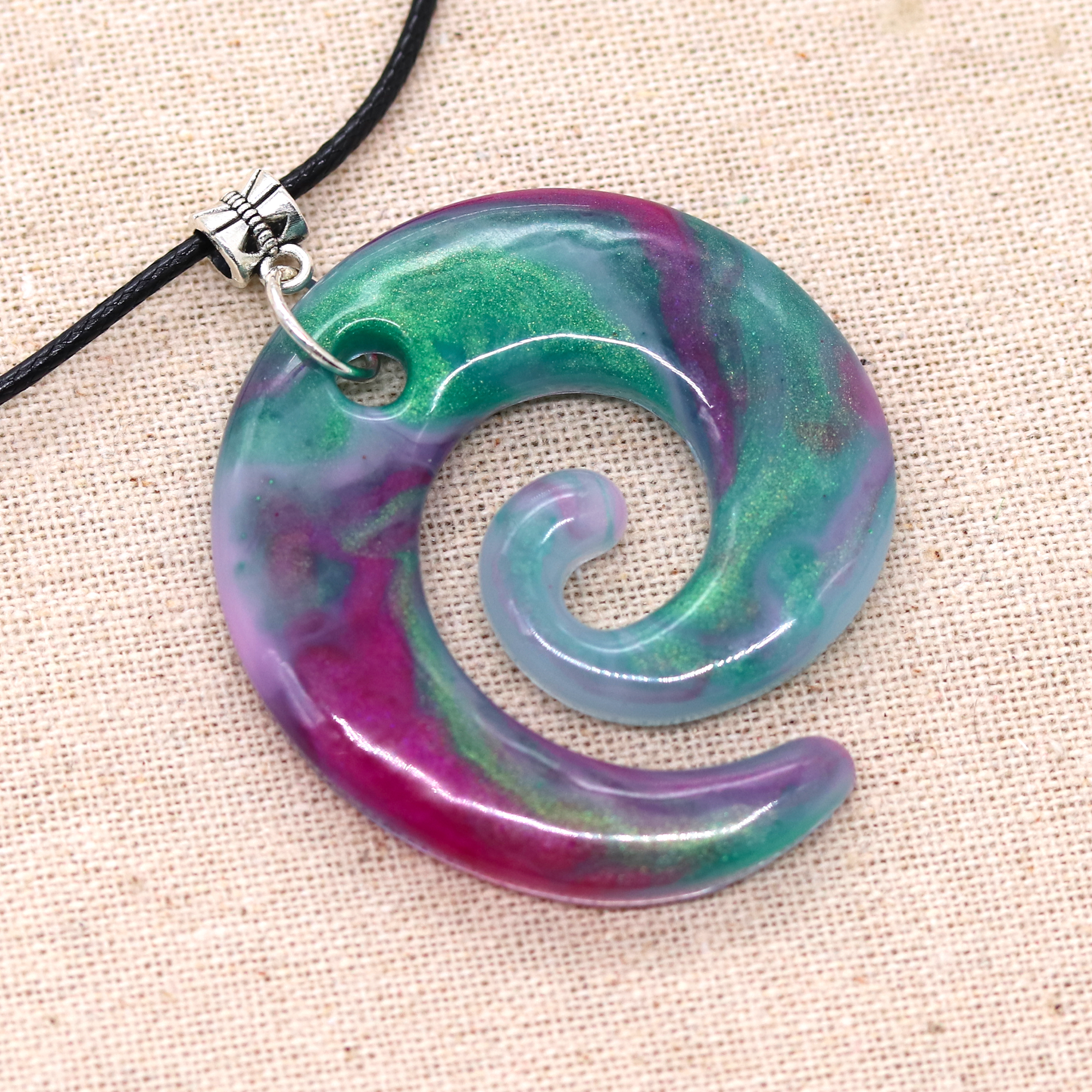 Northern Lights Spiral Pendant - Your Choice image 2