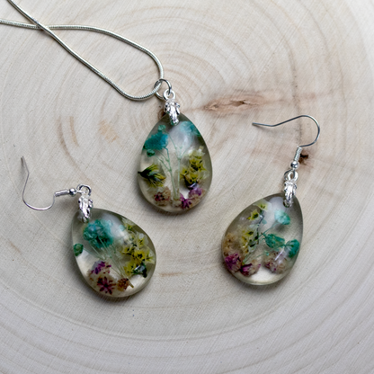 Teardrop Botanical Flower Earrings image 3