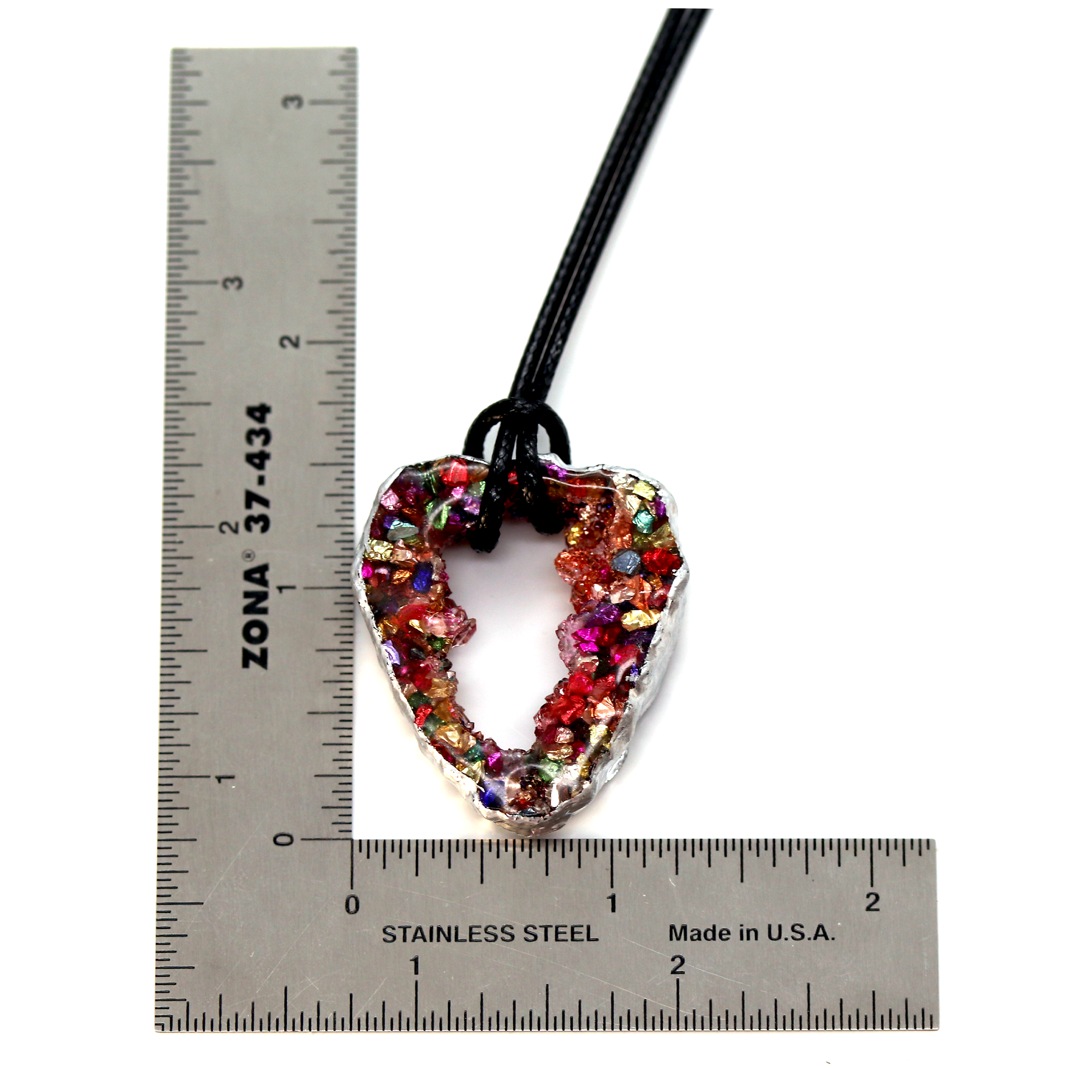 Rainbow Geode Pendant image 8