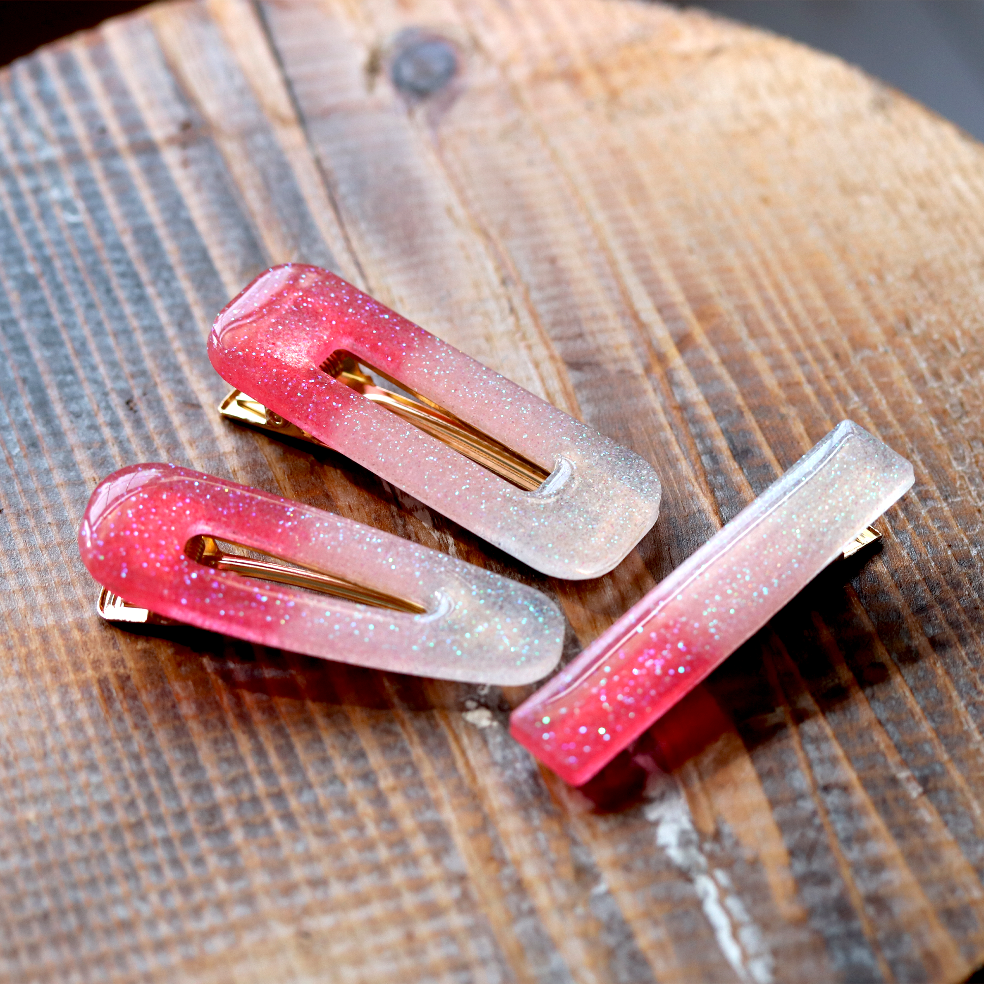 Barbie Pink Ombre Barrette Set image 0