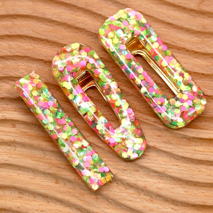 Birthday Party Confetti Barrette Set image 4