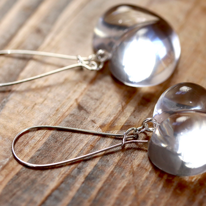 Simple Crystal-Clear Heart Earrings image 3