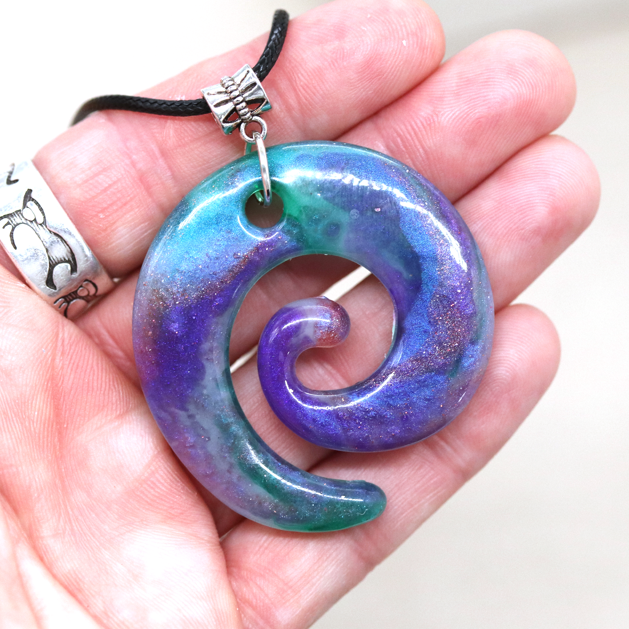 Northern Lights Spiral Pendant - Your Choice image 6