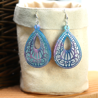 Big Boho Teardrop-Shaped Earrings image 1