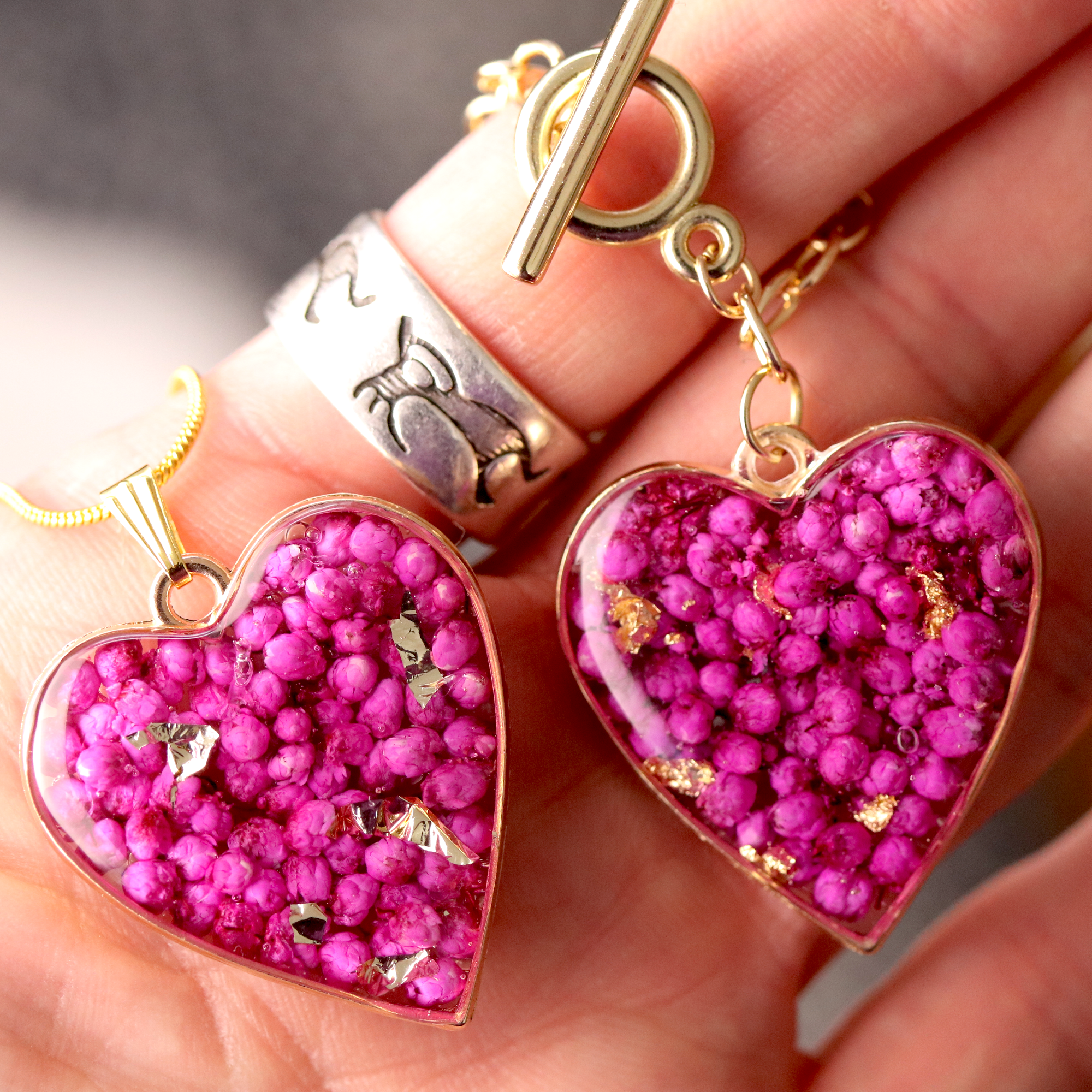 Rosé Amoré Heart Limited Edition Pendant and Bracelet Set in Fuchsia Pink image 12