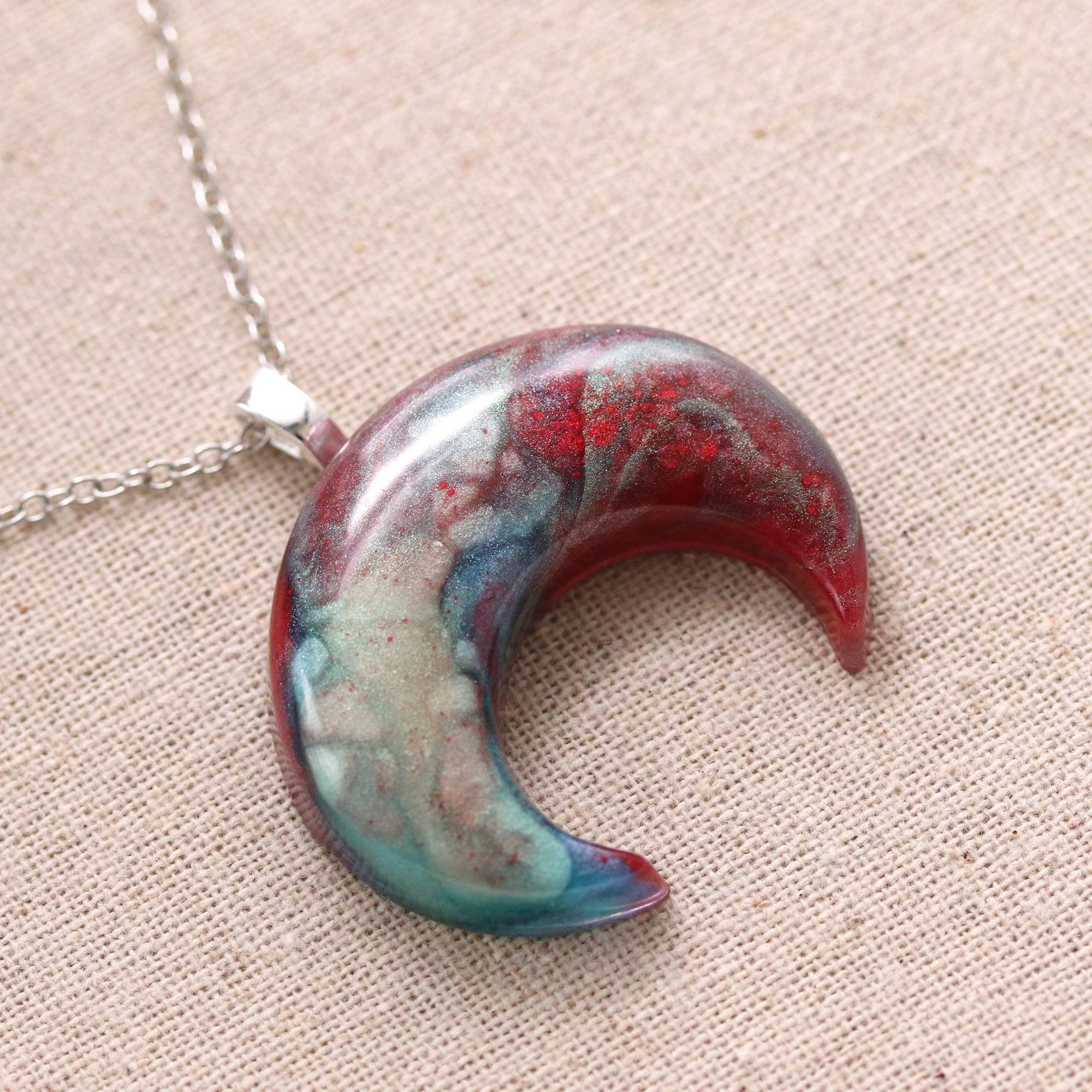 Masculine Bull Horn/Horizontal Crescent Moon Pendant Your Choice image 4