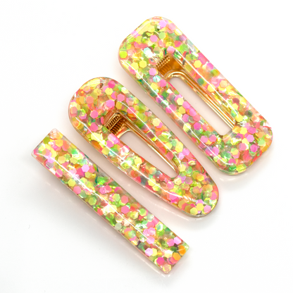 Birthday Party Confetti Barrette Set image 1