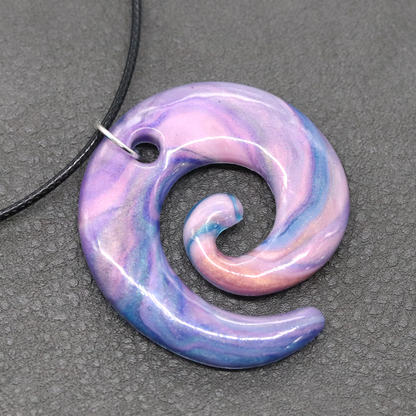 Unicorn Marble Spiral Pendant image 3