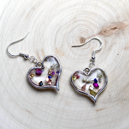 Confetti Heart Framed Earrings image 8