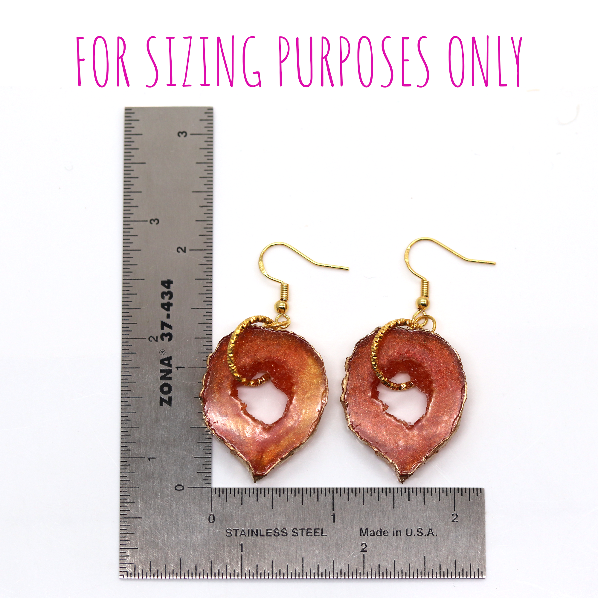 January - Garnet Birthstone Inspired Geode Earrings image 11