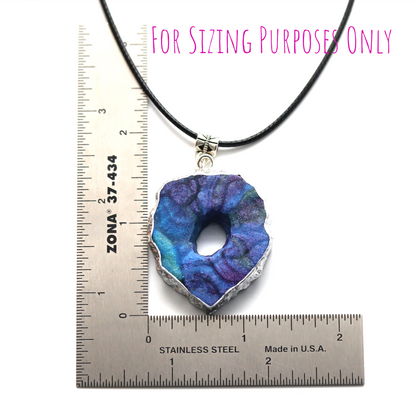 Earthy Galaxy Geode Pendant image 7