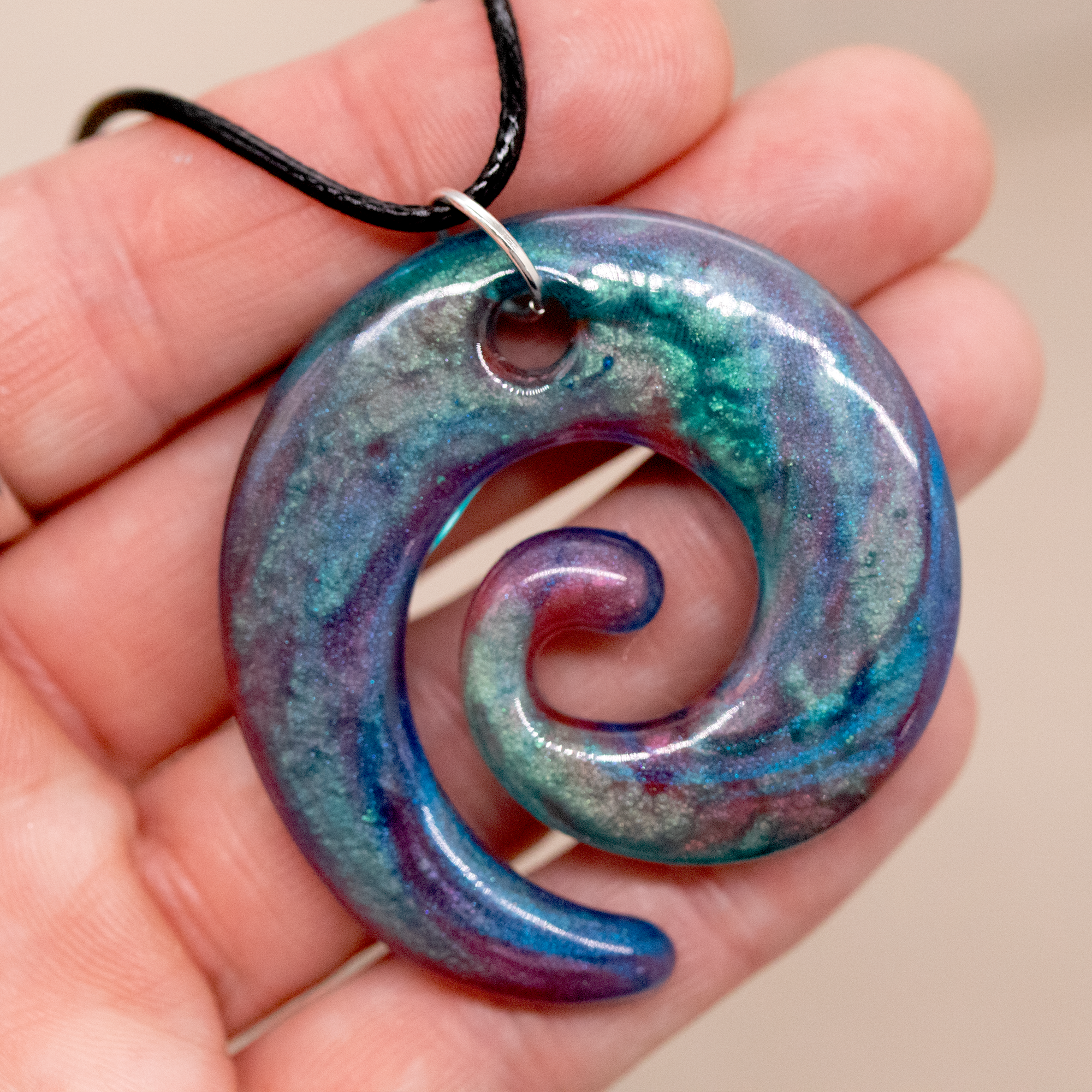 Shimmering Galaxies Spiral Pendant Set image 9