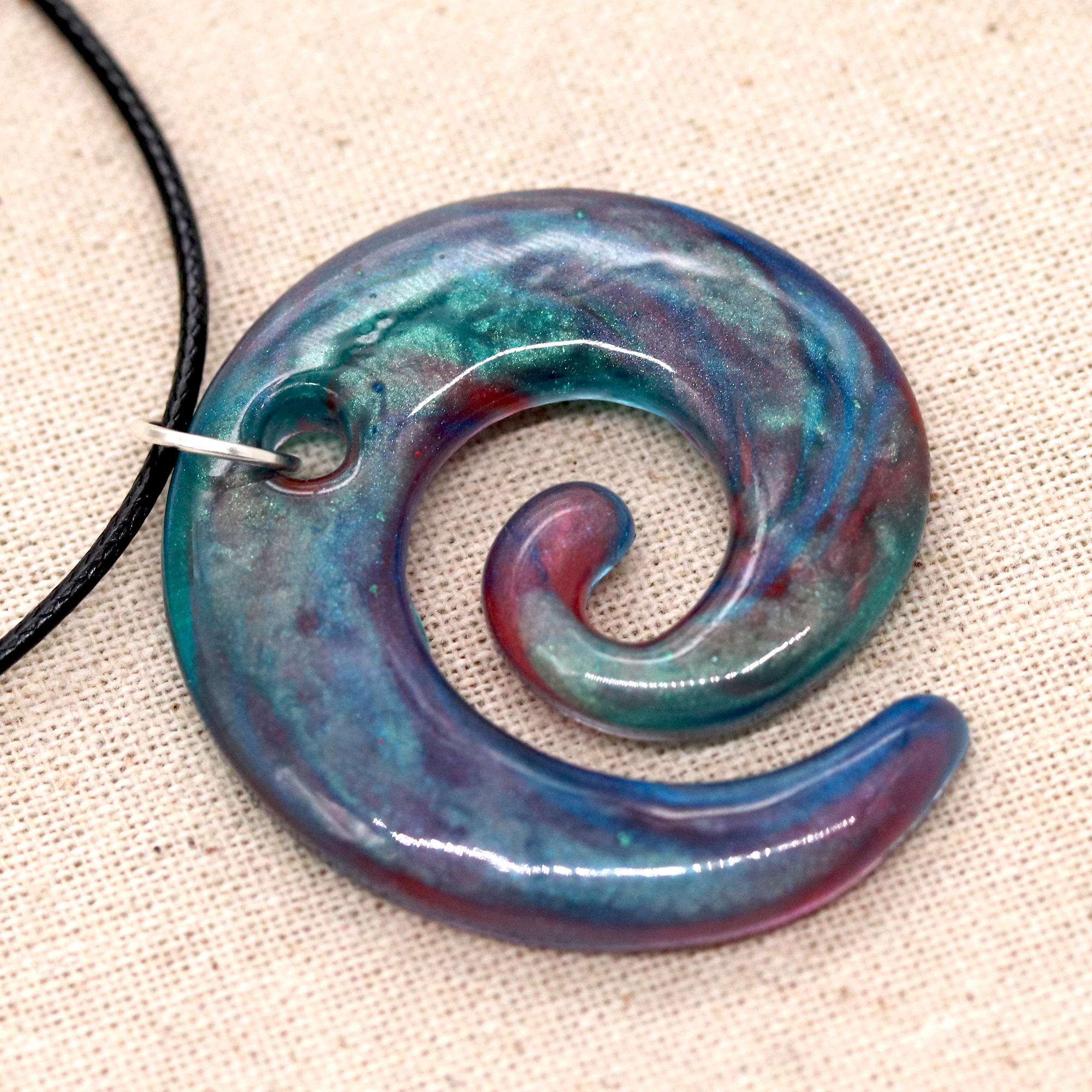 Shimmering Galaxies Spiral Pendant Set image 2