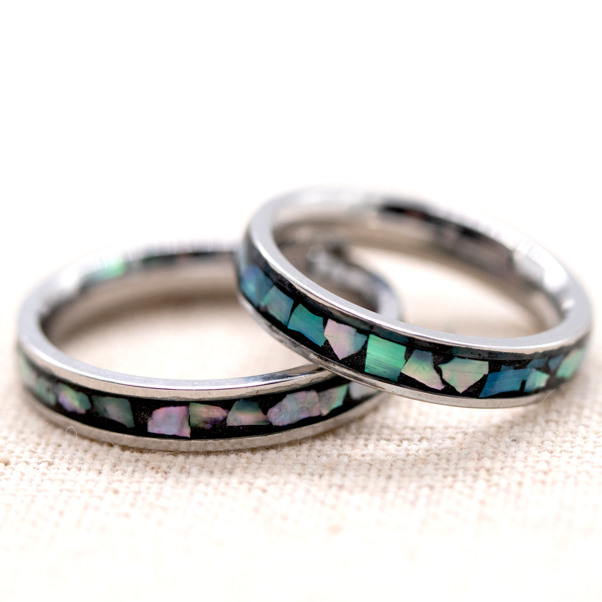 Dainty Abalone Shell Inlay Ring