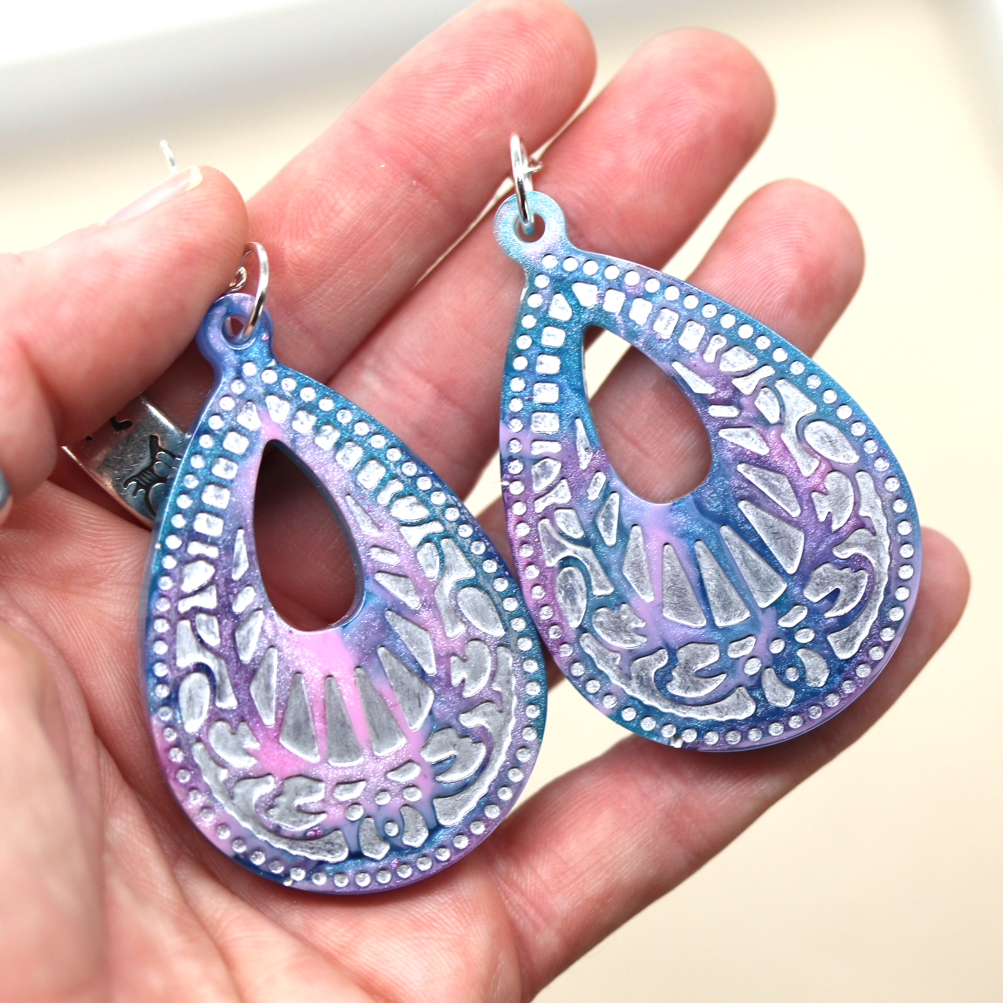 Big Boho Teardrop-Shaped Earrings image 6