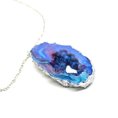 Blue Opal Geode Pendant image 2