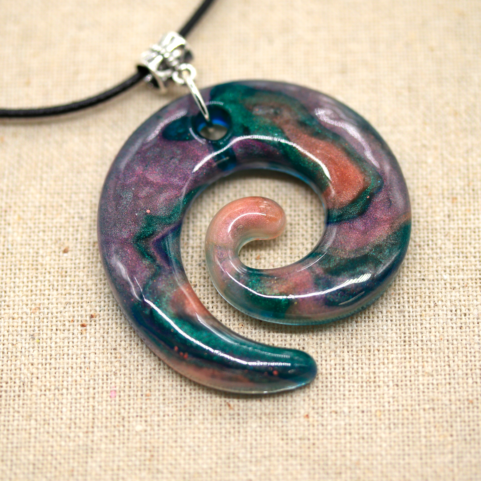 Earthy Jungle Spiral Pendant image 3