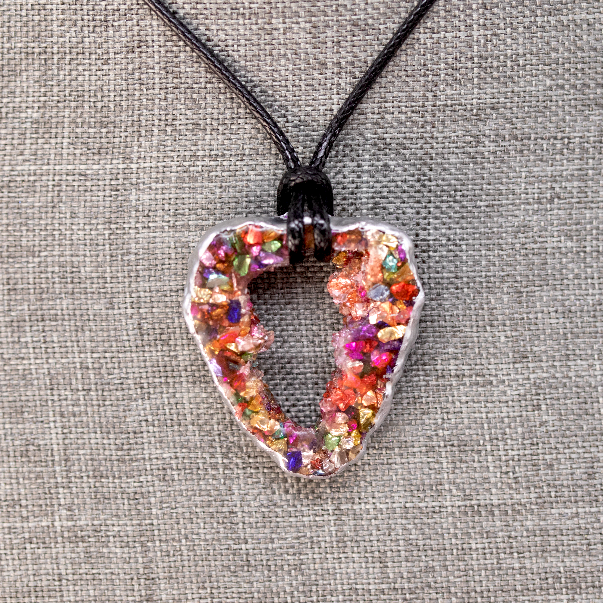 Rainbow Geode Pendant image 5