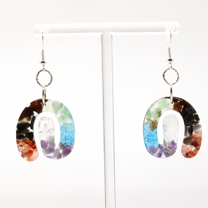 7 Chakra Stone Healing Crystal Spiral Earrings image 8