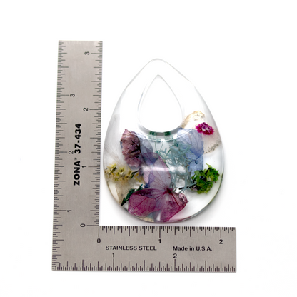 Botanical Flower Teardrop Pendant image 6