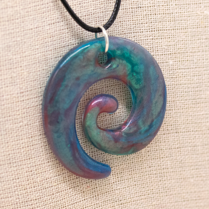 Shimmering Galaxies Spiral Pendant Set image 3