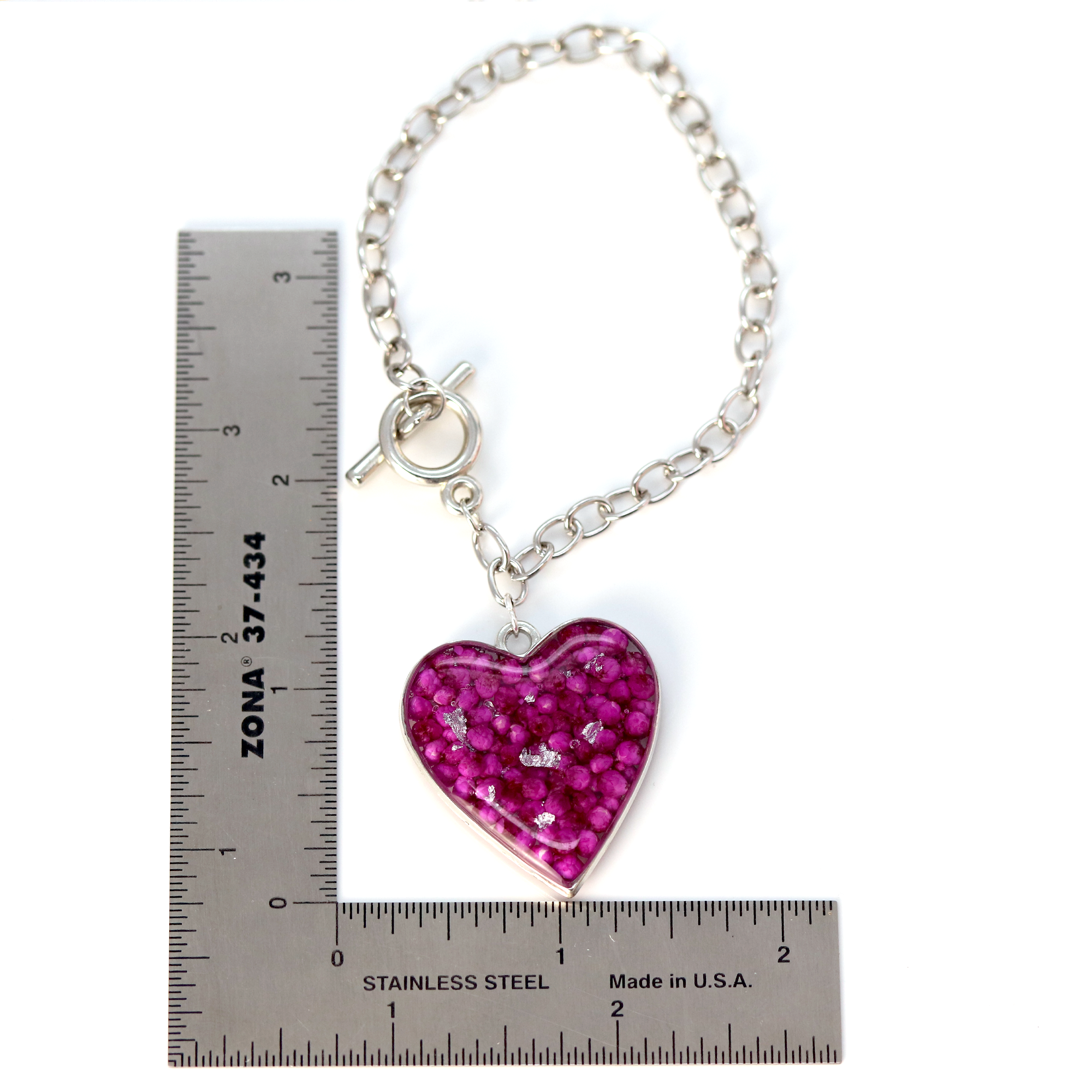 Rosé Amoré Heart Limited Edition Pendant and Bracelet Set in Fuchsia Pink image 13