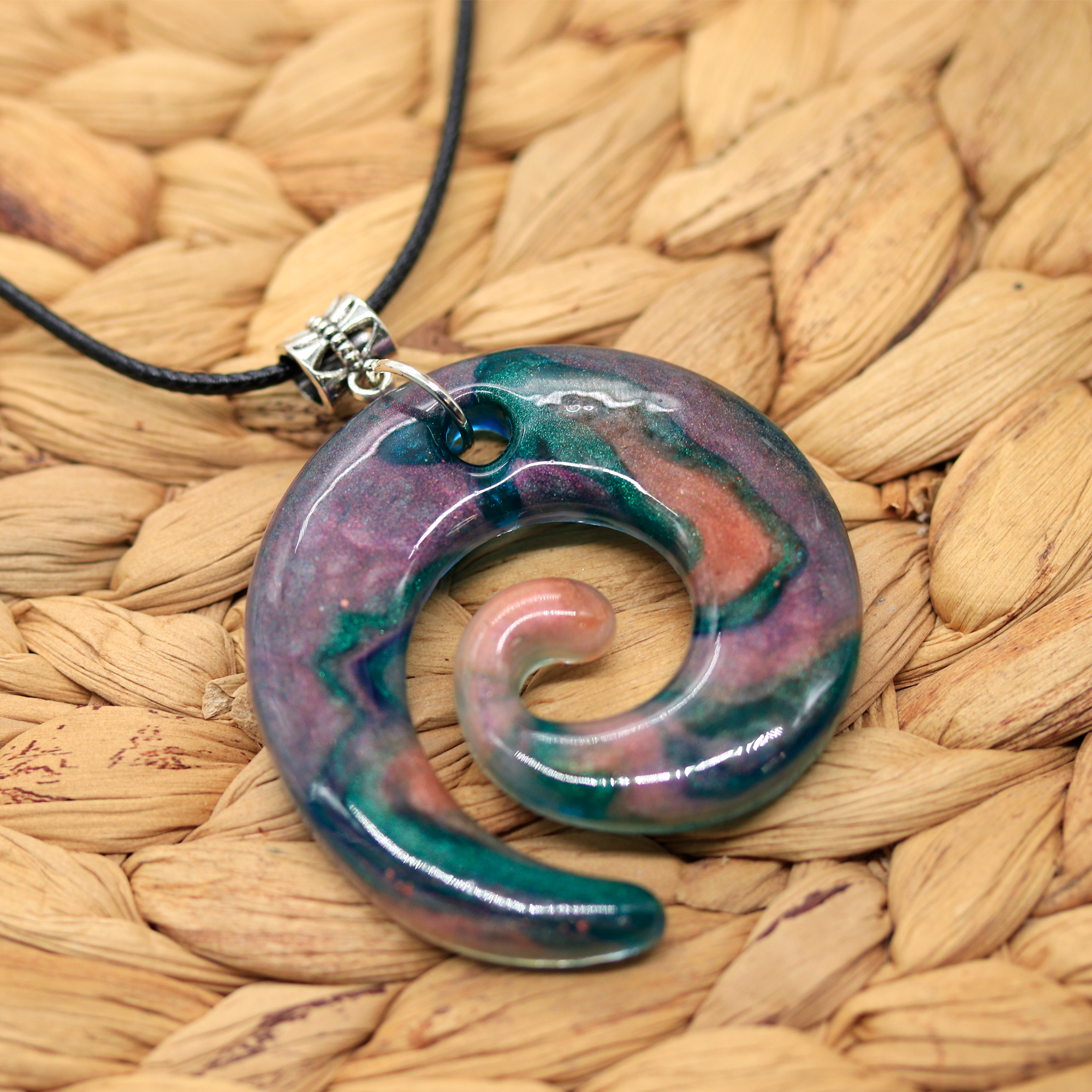 Earthy Jungle Spiral Pendant image 0