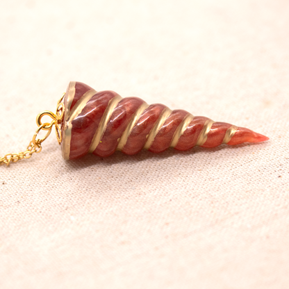 Amber Topaz Unicorn Horn Pendant image 8