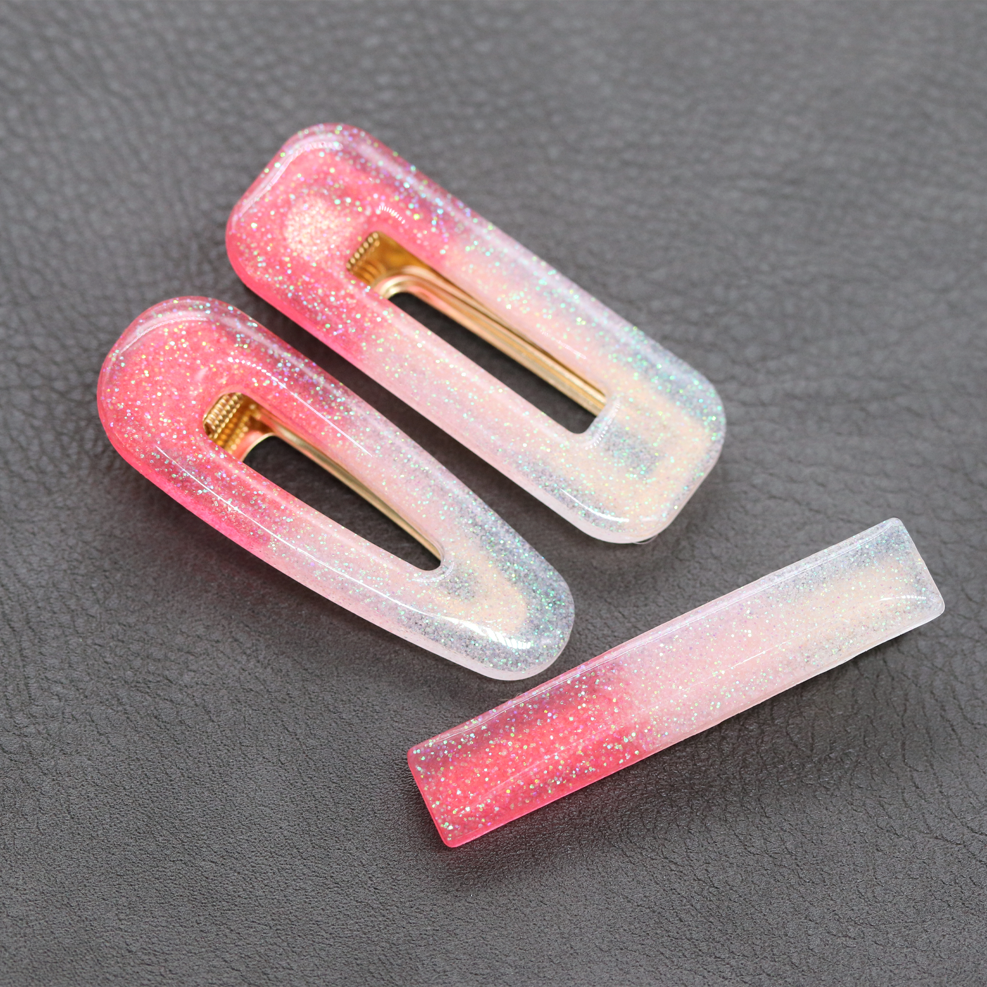 Barbie Pink Ombre Barrette Set image 4