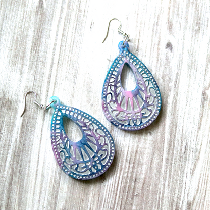 Big Boho Teardrop-Shaped Earrings image 0