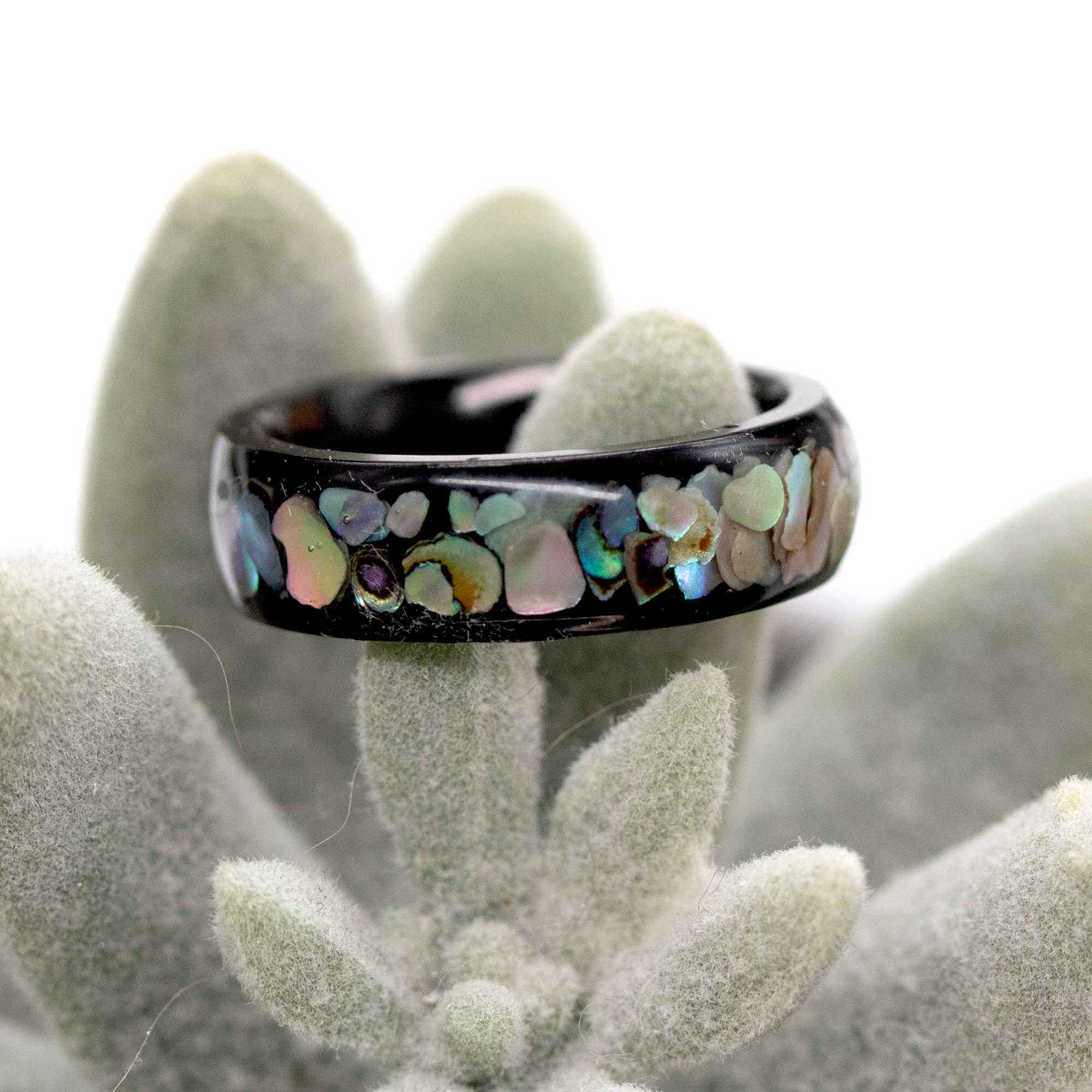 Abalone Shell Black Metal Finish - Calico Unicorn