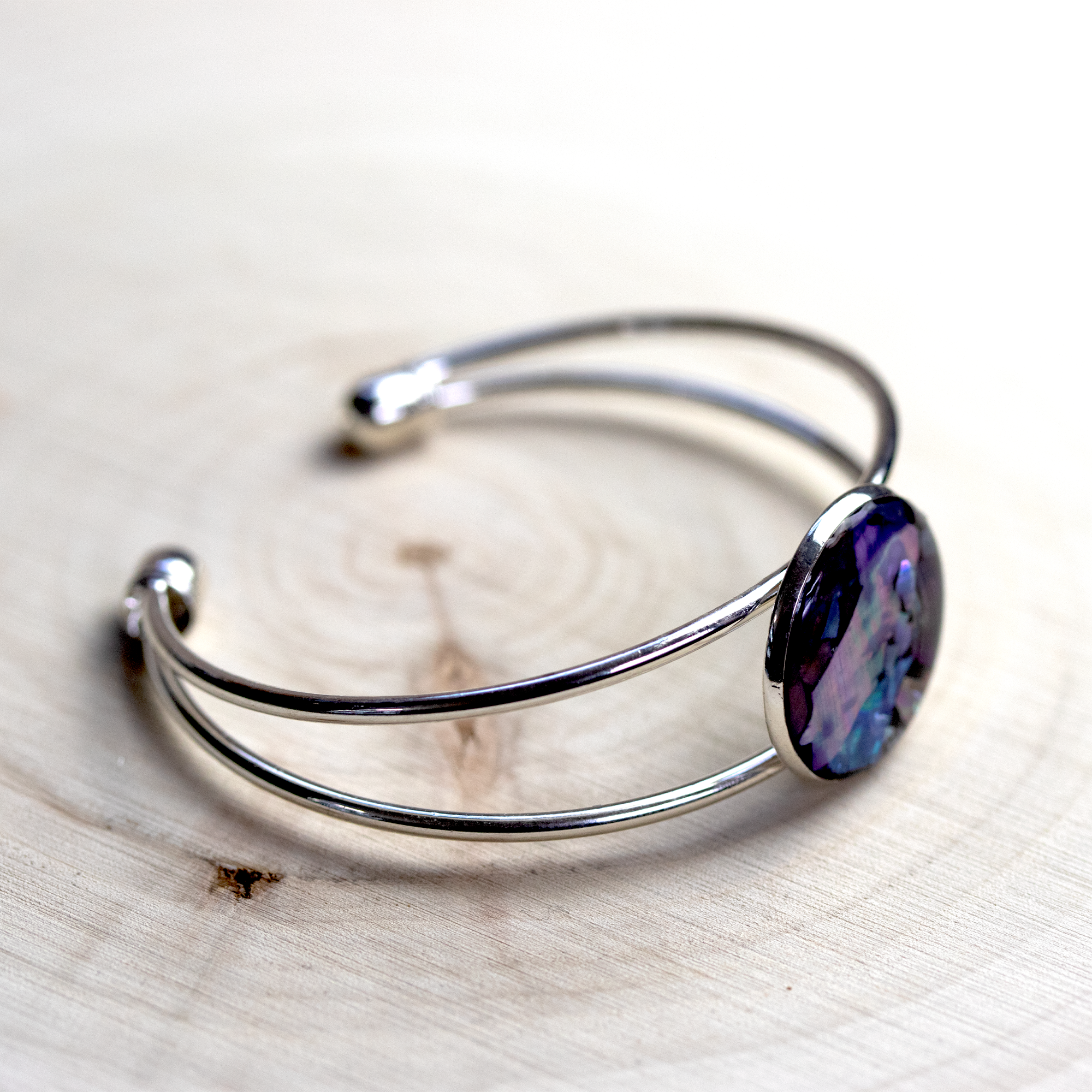 Abalone Shell Bangle Cuff Bracelet