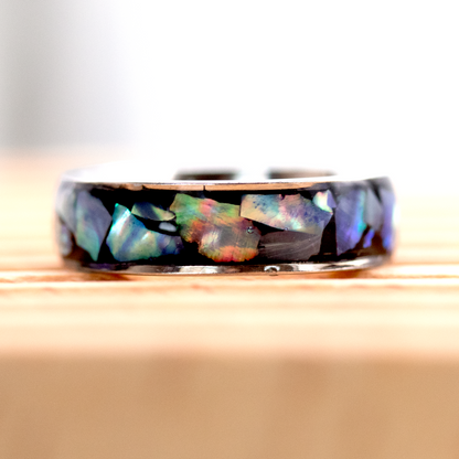 Abalone Shell Inlay Ring