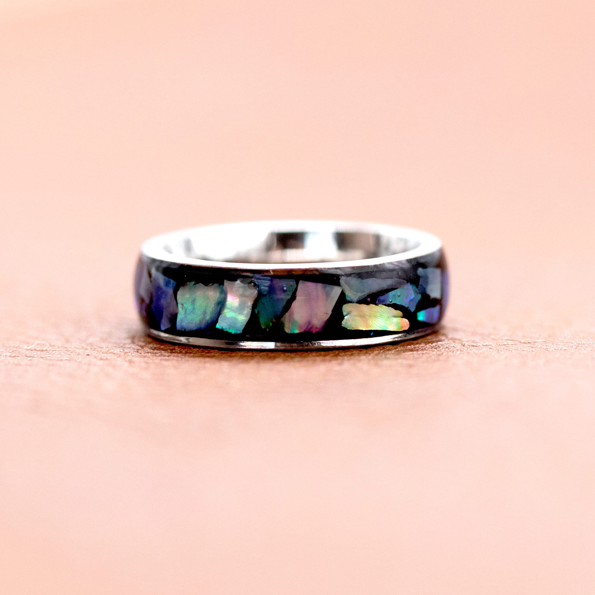 Abalone Shell Inlay Ring