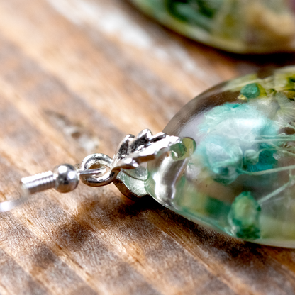 Teardrop Botanical Flower Pendant - Calico Unicorn