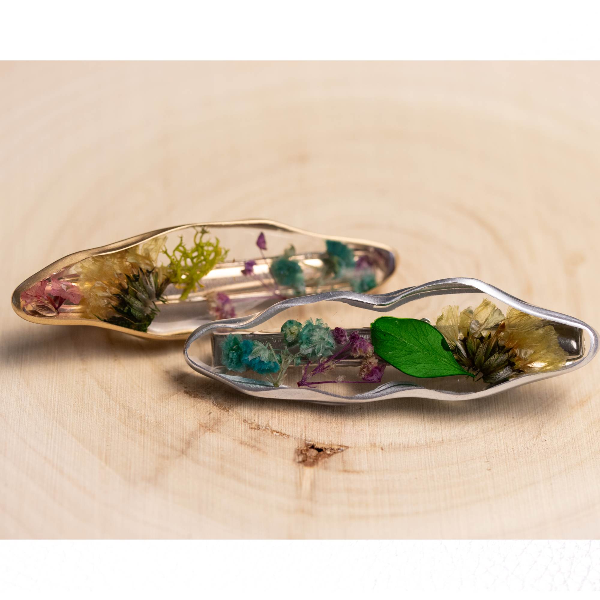 Botanical Flower Barrettes