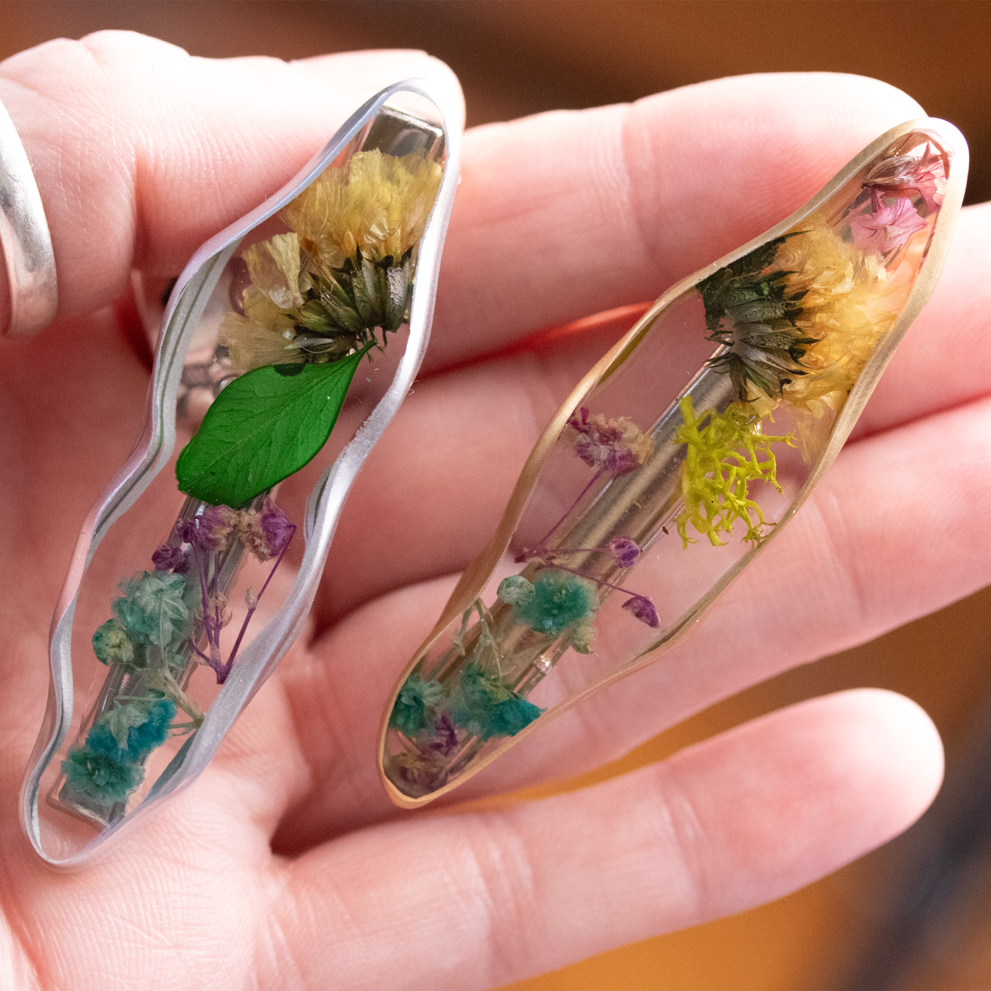 Botanical Flower Barrettes