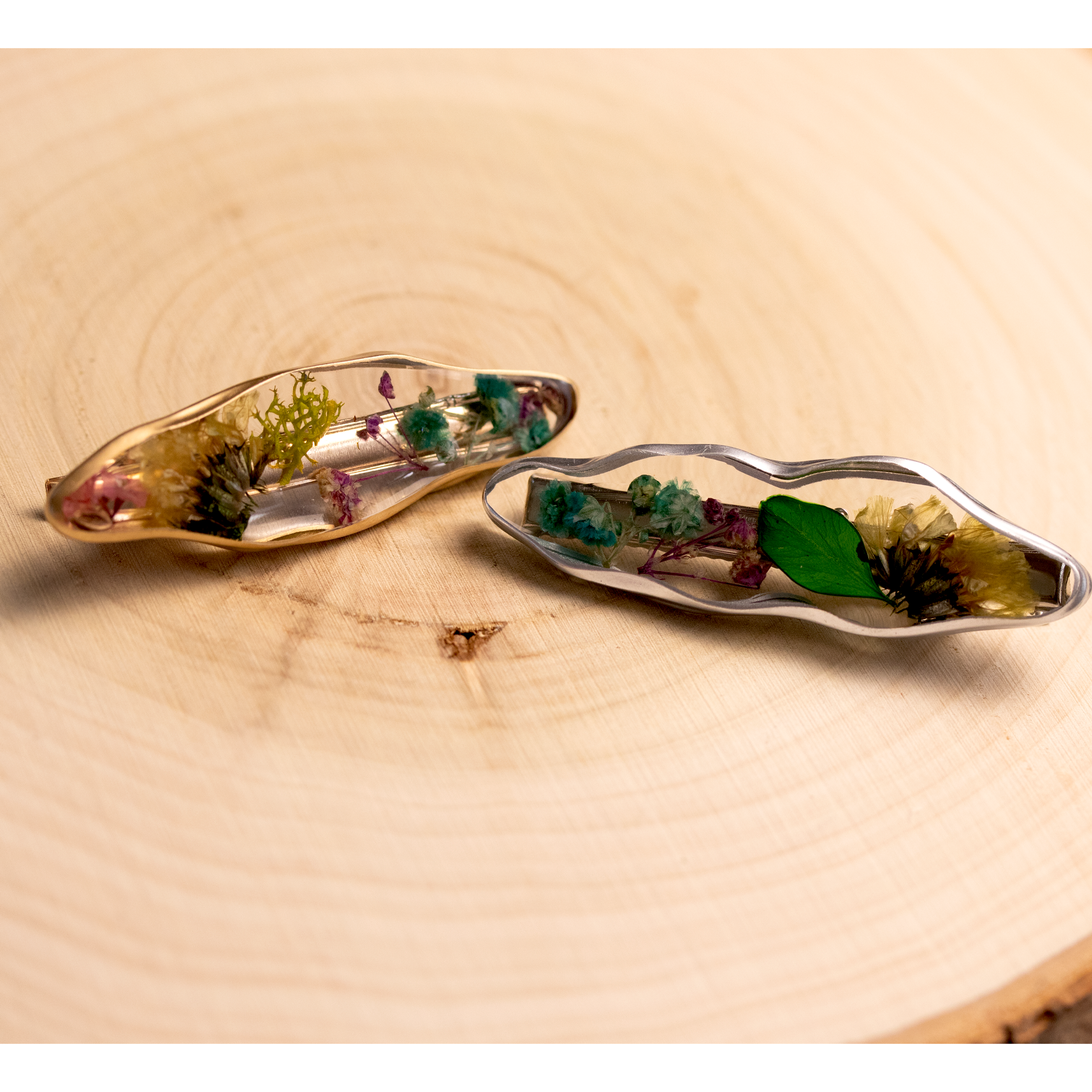 Botanical Flower Barrettes