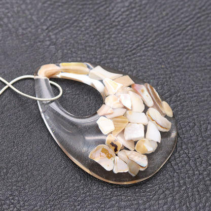 Mother of Pearl Shell Teardrop Pendant