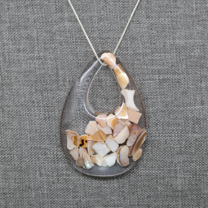 Mother of Pearl Shell Teardrop Pendant