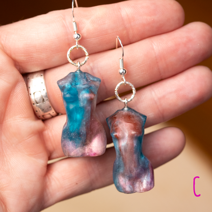 Goddess Torso-Shaped Earrings