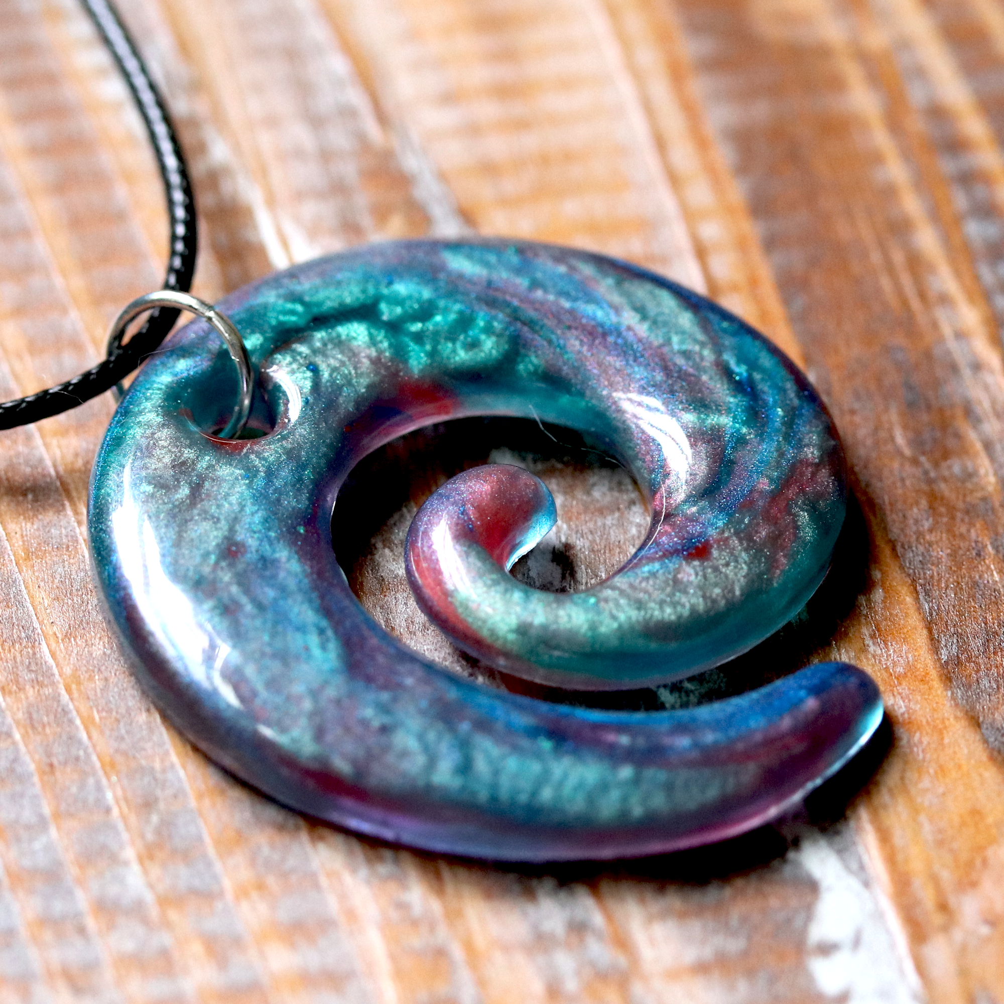 Shimmering Galaxies Spiral Pendant Set image 4