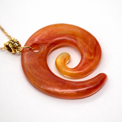 Amber Topaz Spiral Pendant image 0